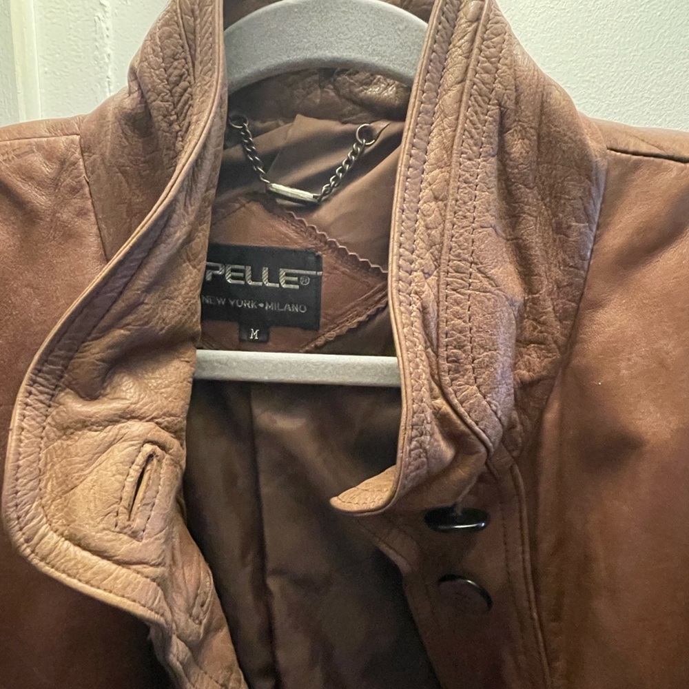Vintage Brown Trench Coat - Picture 2 of 4